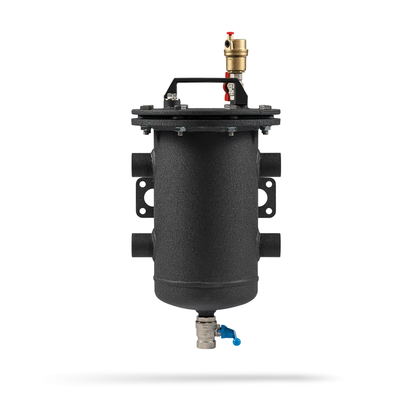 Compact self-cleaning magnetic dirt separator-filter for boiler rooms